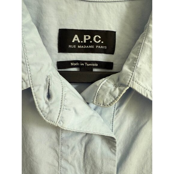 A.P.C. Liquette Garçon Blouse in Bleu Clair - Picture 3 of 5